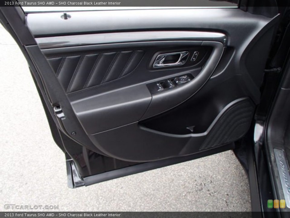 SHO Charcoal Black Leather Interior Door Panel for the 2013 Ford Taurus SHO AWD #82068527