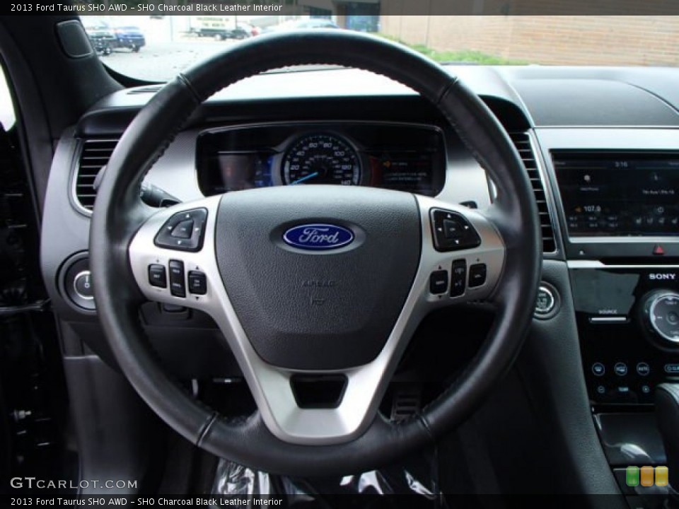 SHO Charcoal Black Leather Interior Steering Wheel for the 2013 Ford Taurus SHO AWD #82068671