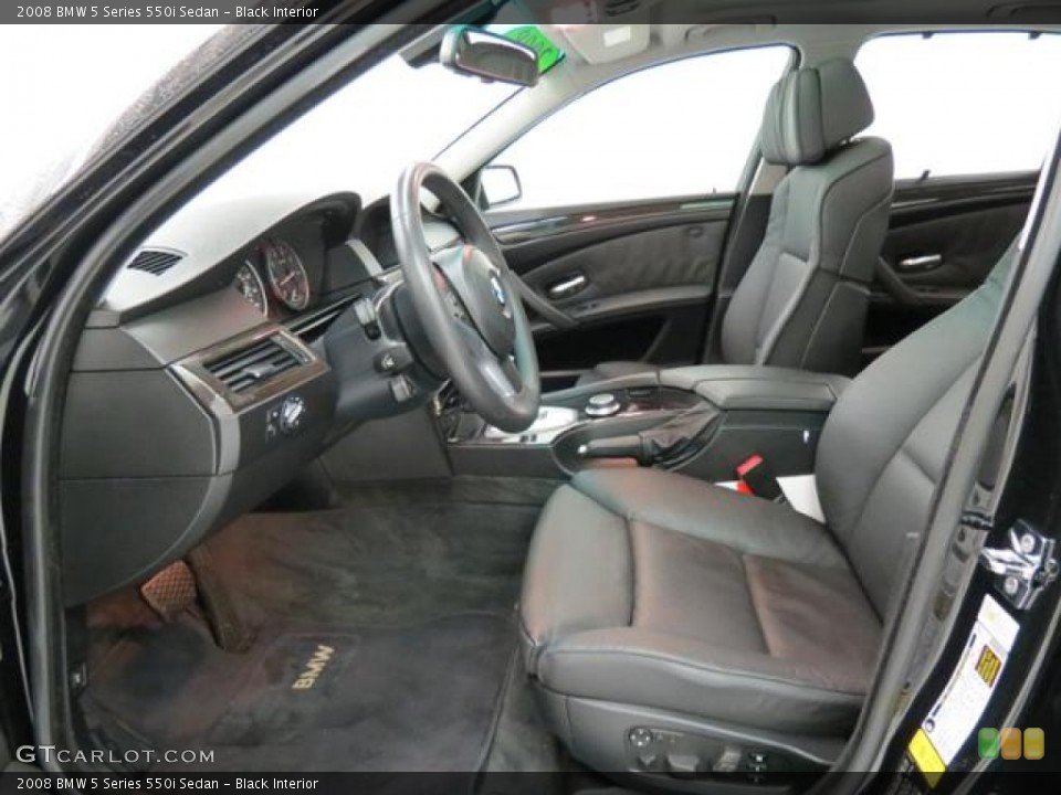 Black Interior Front Seat for the 2008 BMW 5 Series 550i Sedan #82070237