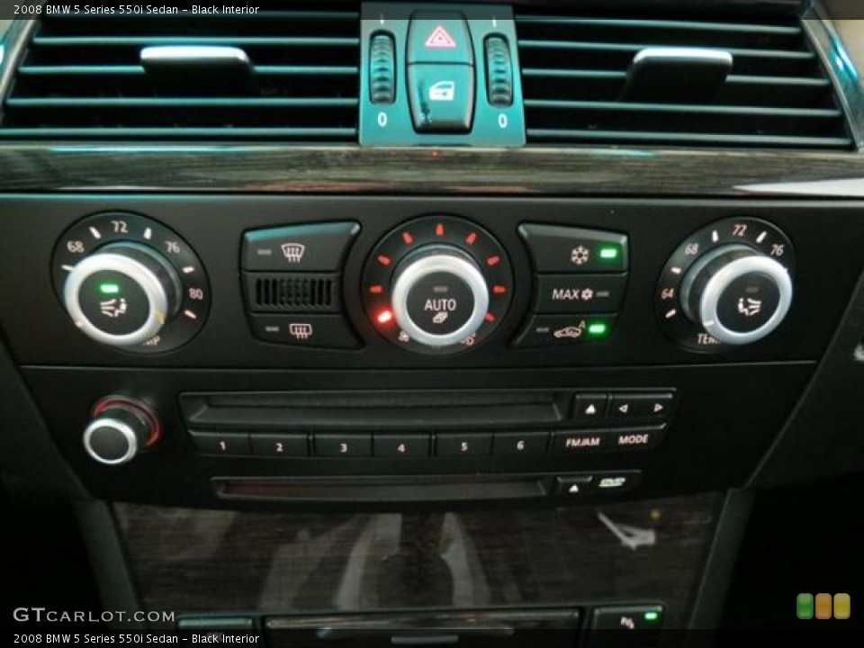 Black Interior Controls for the 2008 BMW 5 Series 550i Sedan #82070396
