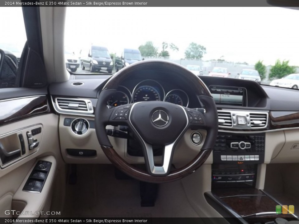 Silk Beige/Espresso Brown Interior Dashboard for the 2014 Mercedes-Benz E 350 4Matic Sedan #82070501