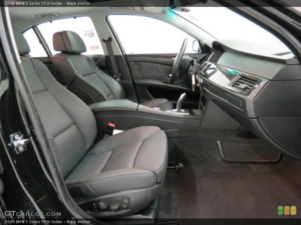 Black Interior Front Seat for the 2008 BMW 5 Series 550i Sedan #82070653