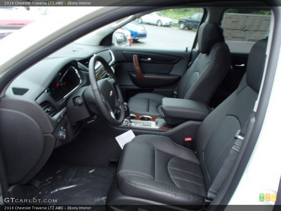 Ebony Interior Front Seat for the 2014 Chevrolet Traverse LTZ AWD #82075417