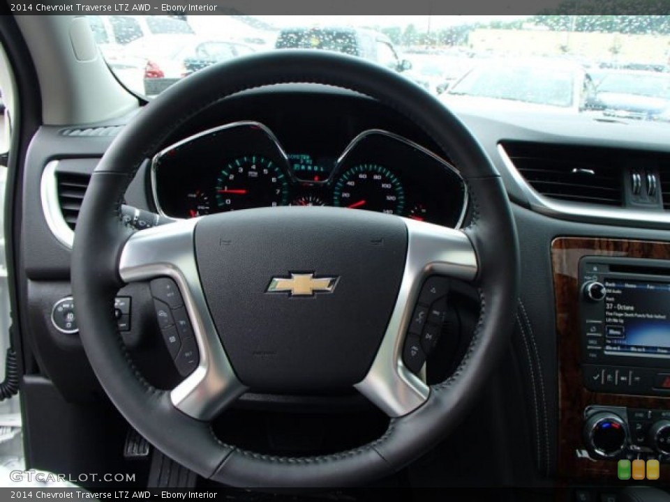 Ebony Interior Steering Wheel for the 2014 Chevrolet Traverse LTZ AWD #82075595