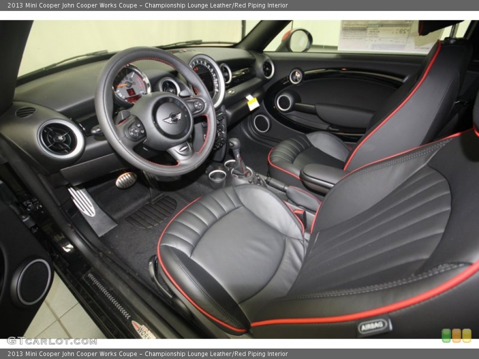 Championship Lounge Leather/Red Piping Interior Photo for the 2013 Mini Cooper John Cooper Works Coupe #82077664