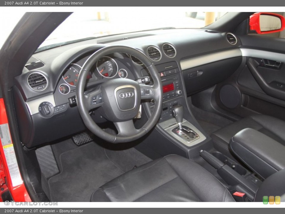 Ebony Interior Prime Interior for the 2007 Audi A4 2.0T Cabriolet #82083192