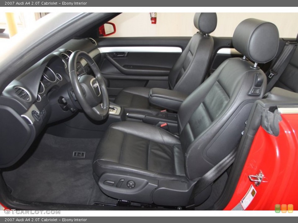 Ebony Interior Front Seat for the 2007 Audi A4 2.0T Cabriolet #82083212