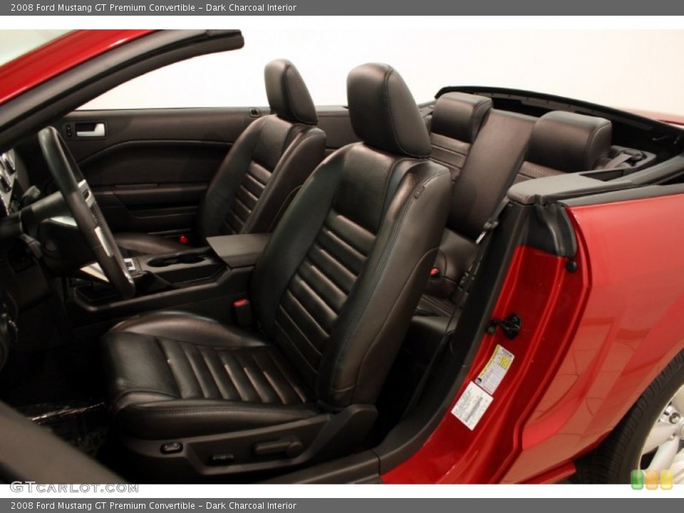 Dark Charcoal Interior Front Seat for the 2008 Ford Mustang GT Premium Convertible #82087777