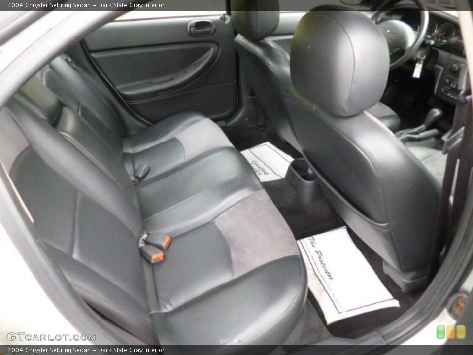 Dark Slate Gray Interior Rear Seat for the 2004 Chrysler Sebring Sedan #82089450