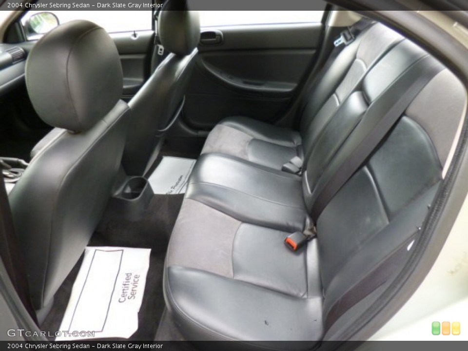 Dark Slate Gray Interior Rear Seat for the 2004 Chrysler Sebring Sedan #82089464