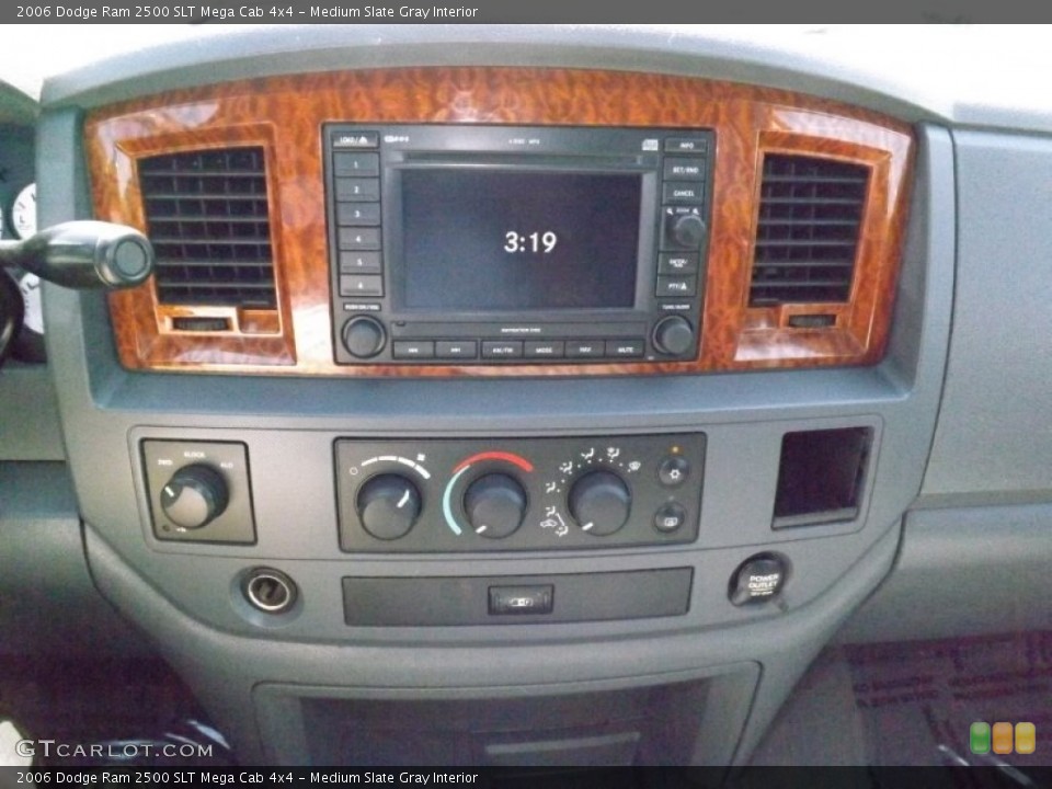 Medium Slate Gray Interior Controls for the 2006 Dodge Ram 2500 SLT Mega Cab 4x4 #82097189
