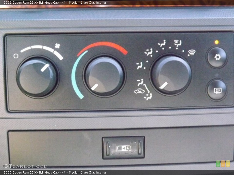 Medium Slate Gray Interior Controls for the 2006 Dodge Ram 2500 SLT Mega Cab 4x4 #82097207