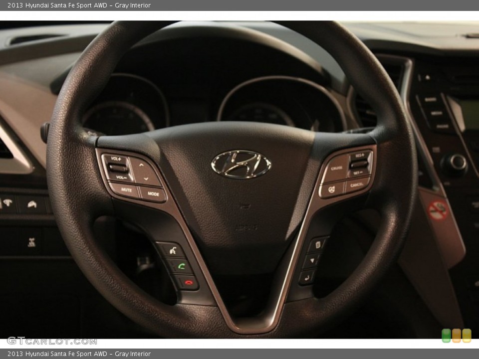 Gray Interior Steering Wheel for the 2013 Hyundai Santa Fe Sport AWD #82099114