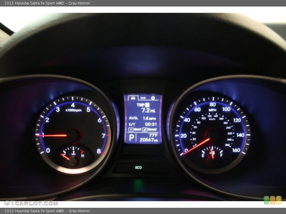 Gray Interior Gauges for the 2013 Hyundai Santa Fe Sport AWD #82099132