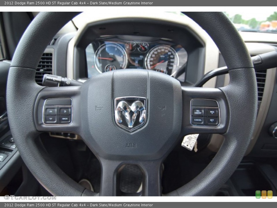 Dark Slate/Medium Graystone Interior Steering Wheel for the 2012 Dodge Ram 2500 HD ST Regular Cab 4x4 #82104415