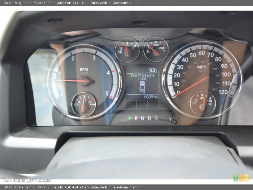 Dark Slate/Medium Graystone Interior Gauges for the 2012 Dodge Ram 2500 HD ST Regular Cab 4x4 #82104472