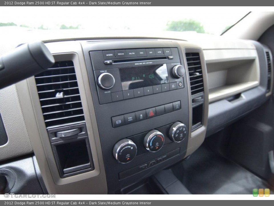 Dark Slate/Medium Graystone Interior Controls for the 2012 Dodge Ram 2500 HD ST Regular Cab 4x4 #82104518