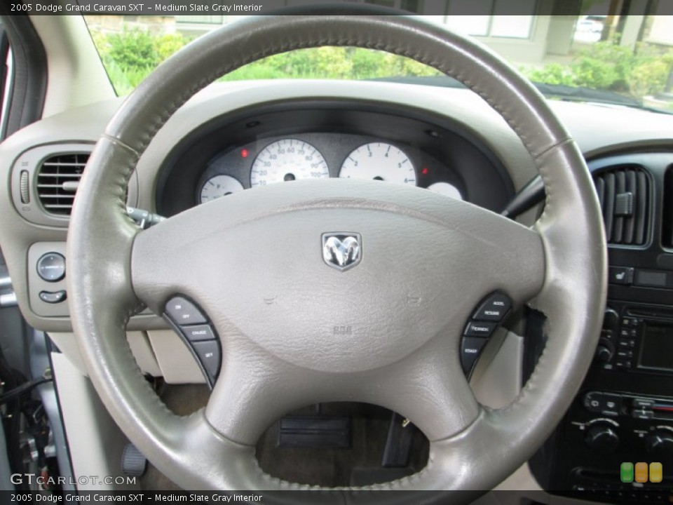 Medium Slate Gray Interior Steering Wheel for the 2005 Dodge Grand Caravan SXT #82105448