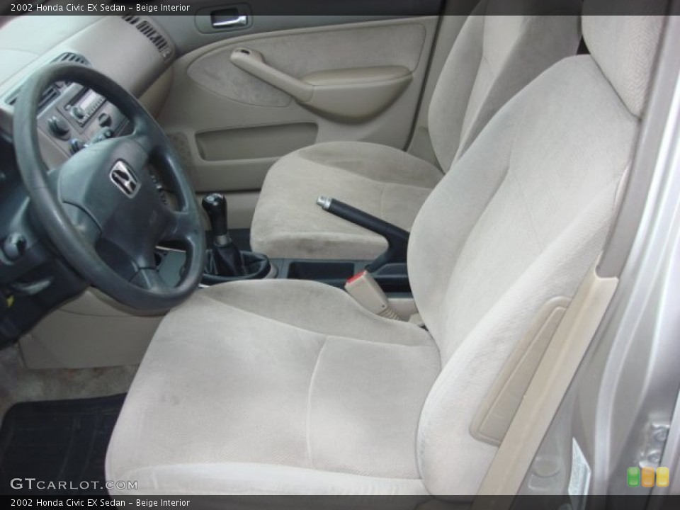 Beige Interior Front Seat for the 2002 Honda Civic EX Sedan #82108800