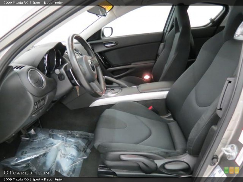 Black Interior Front Seat for the 2009 Mazda RX-8 Sport #82113004