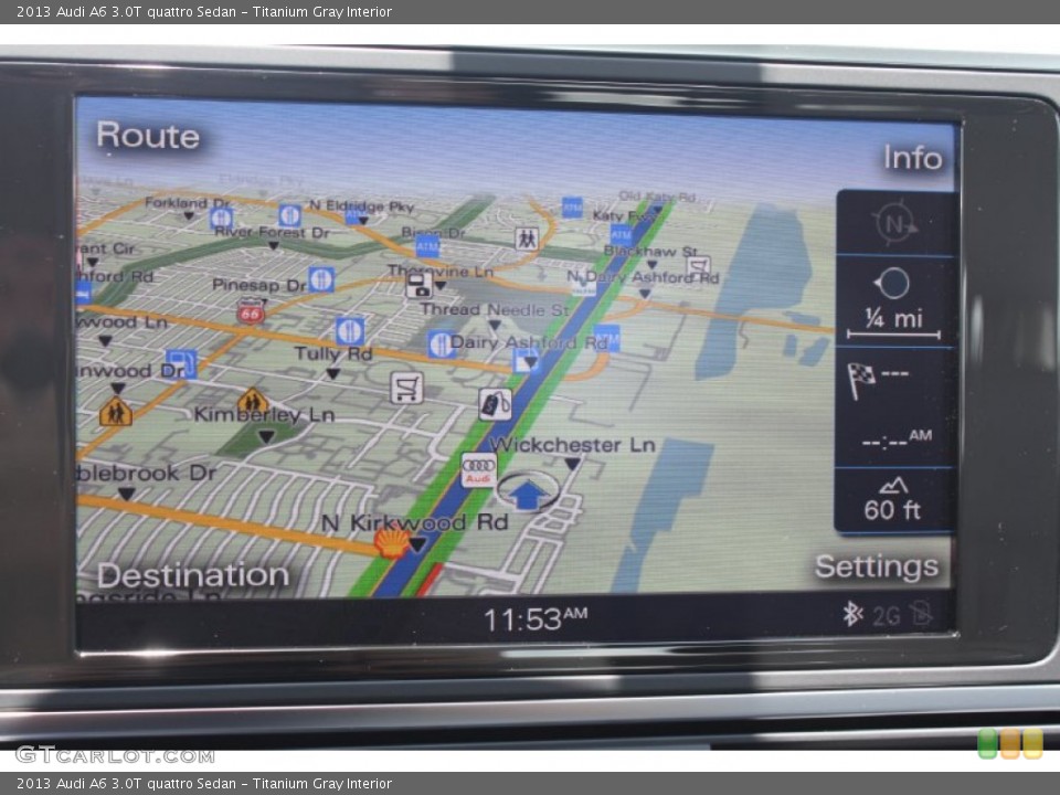 Titanium Gray Interior Navigation for the 2013 Audi A6 3.0T quattro Sedan #82119774