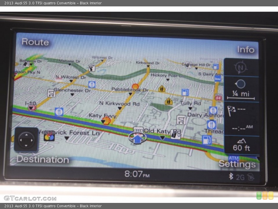 Black Interior Navigation for the 2013 Audi S5 3.0 TFSI quattro Convertible #82127386