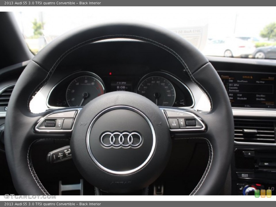 Black Interior Steering Wheel for the 2013 Audi S5 3.0 TFSI quattro Convertible #82127533