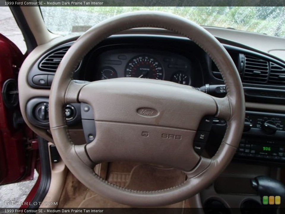 Medium Dark Prairie Tan Interior Steering Wheel for the 1999 Ford Contour SE #82127656