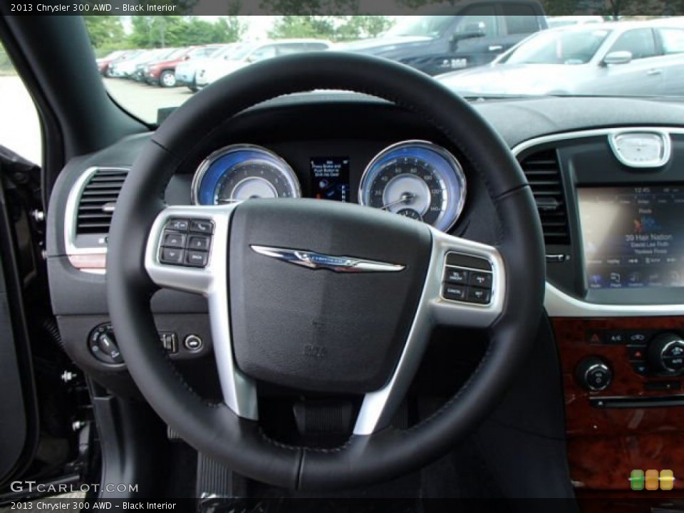 Black Interior Steering Wheel for the 2013 Chrysler 300 AWD #82132729