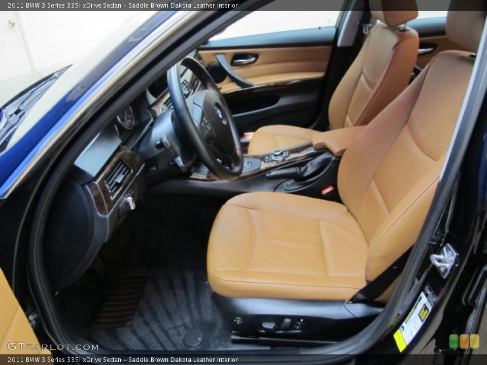 Saddle Brown Dakota Leather Interior Front Seat for the 2011 BMW 3 Series 335i xDrive Sedan #82133902