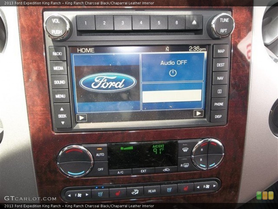 King Ranch Charcoal Black/Chaparral Leather Interior Controls for the 2013 Ford Expedition King Ranch #82134298