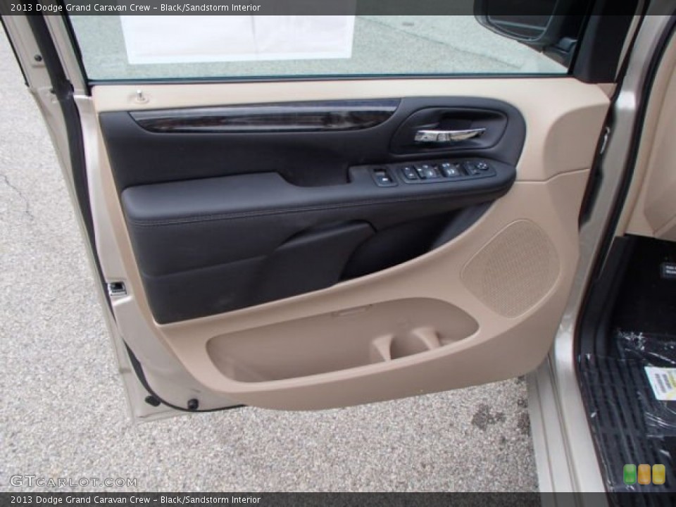 Black/Sandstorm Interior Door Panel for the 2013 Dodge Grand Caravan Crew #82134924