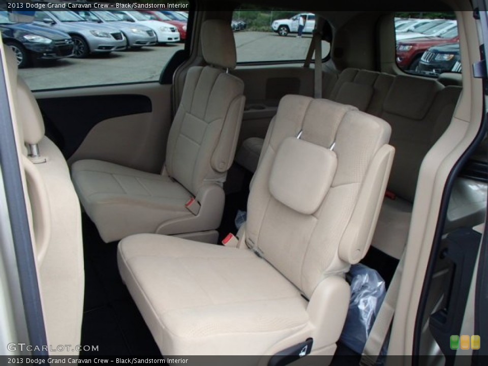 Black/Sandstorm Interior Rear Seat for the 2013 Dodge Grand Caravan Crew #82134948