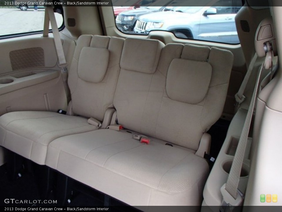 Black/Sandstorm Interior Rear Seat for the 2013 Dodge Grand Caravan Crew #82134973