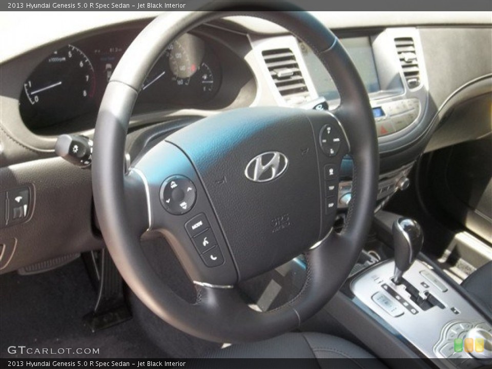 Jet Black Interior Steering Wheel for the 2013 Hyundai Genesis 5.0 R Spec Sedan #82135912