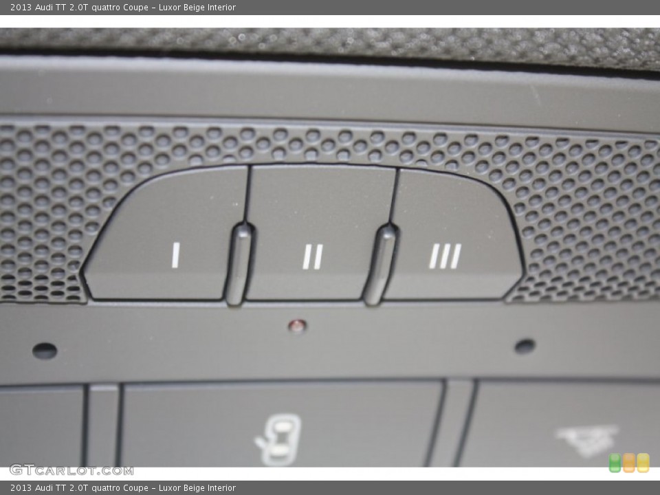 Luxor Beige Interior Controls for the 2013 Audi TT 2.0T quattro Coupe #82137687