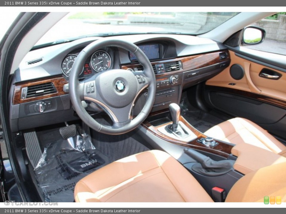 Saddle Brown Dakota Leather Interior Prime Interior for the 2011 BMW 3 Series 335i xDrive Coupe #82137690