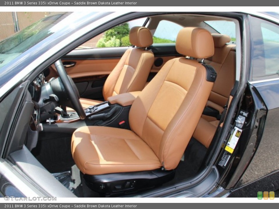 Saddle Brown Dakota Leather Interior Front Seat for the 2011 BMW 3 Series 335i xDrive Coupe #82137737