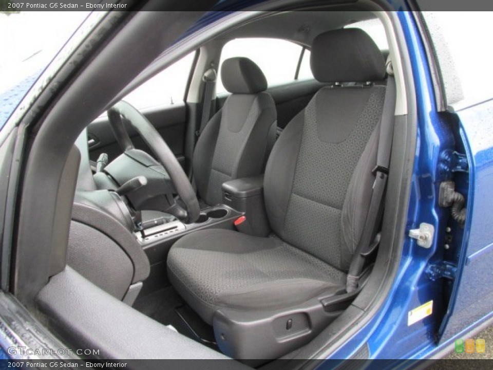 Ebony Interior Front Seat for the 2007 Pontiac G6 Sedan #82137837