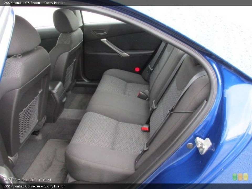 Ebony Interior Rear Seat for the 2007 Pontiac G6 Sedan #82137952