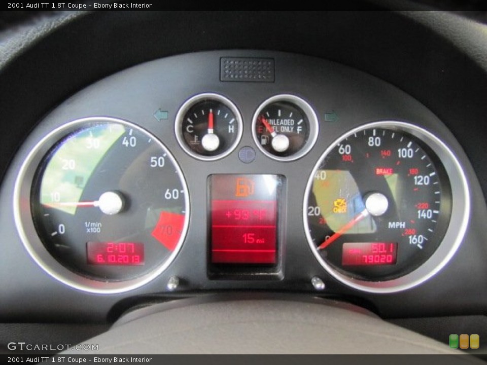 Ebony Black Interior Gauges for the 2001 Audi TT 1.8T Coupe #82138958