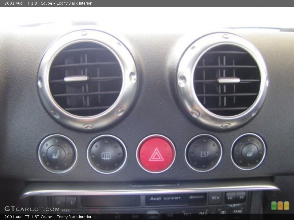 Ebony Black Interior Controls for the 2001 Audi TT 1.8T Coupe #82138987