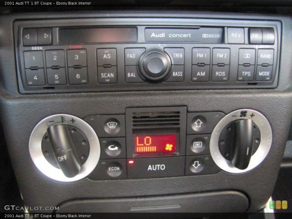 Ebony Black Interior Controls for the 2001 Audi TT 1.8T Coupe #82139008