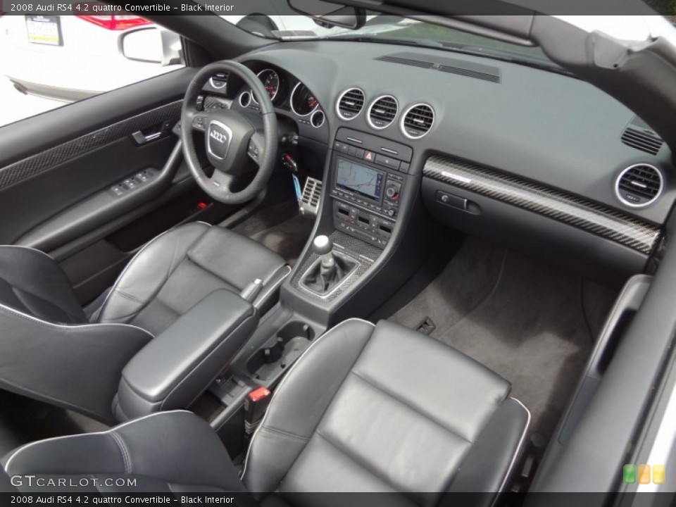 Black Interior Photo for the 2008 Audi RS4 4.2 quattro Convertible #82139219