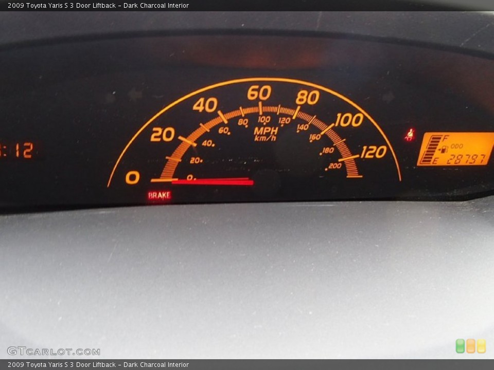 Dark Charcoal Interior Gauges for the 2009 Toyota Yaris S 3 Door Liftback #82139795
