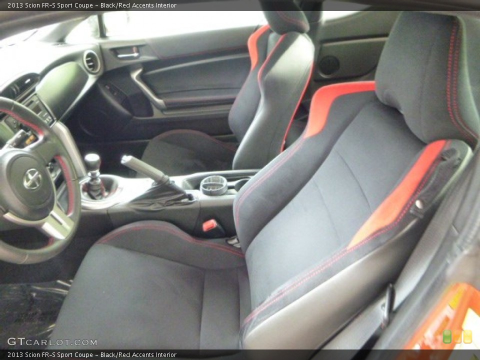 Black/Red Accents Interior Front Seat for the 2013 Scion FR-S Sport Coupe #82143834