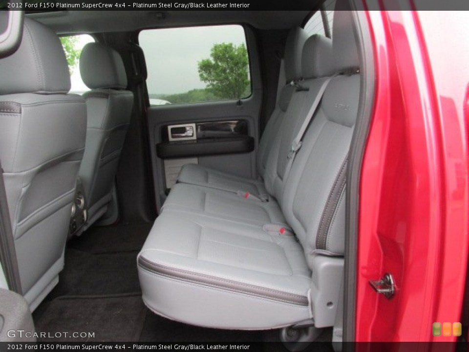 Platinum Steel Gray/Black Leather Interior Rear Seat for the 2012 Ford F150 Platinum SuperCrew 4x4 #82144651