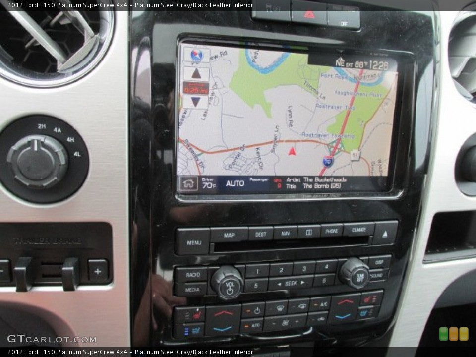 Platinum Steel Gray/Black Leather Interior Navigation for the 2012 Ford F150 Platinum SuperCrew 4x4 #82144670