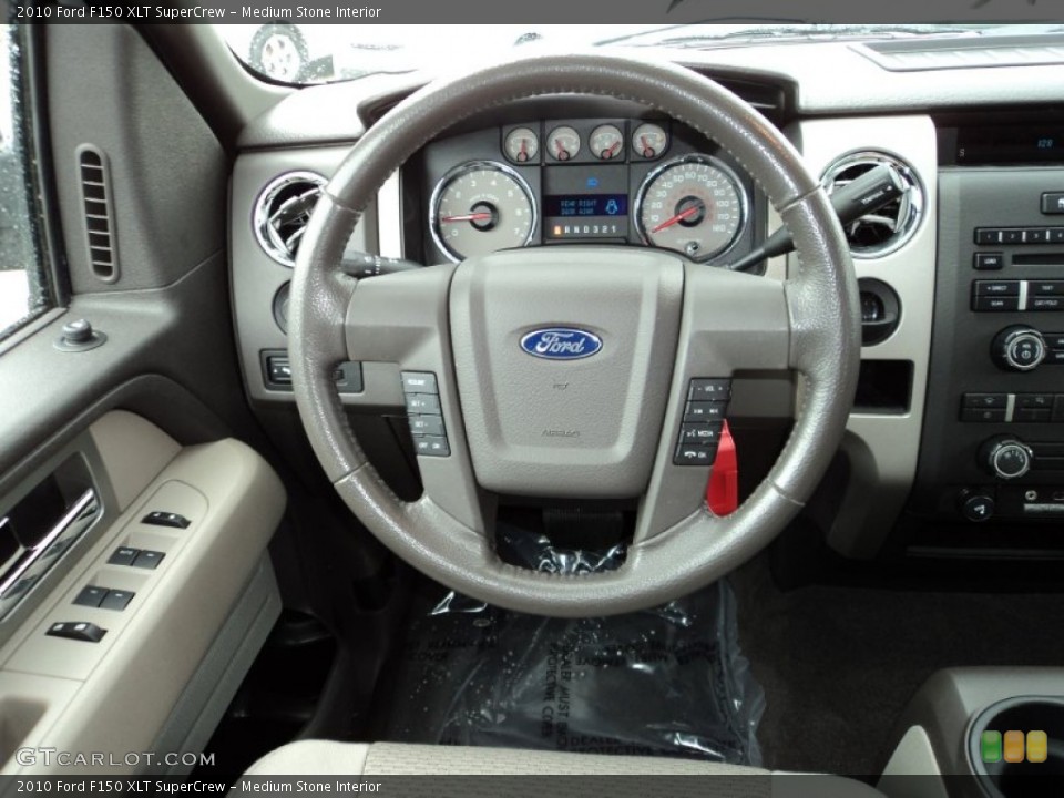 Medium Stone Interior Steering Wheel for the 2010 Ford F150 XLT SuperCrew #82145314
