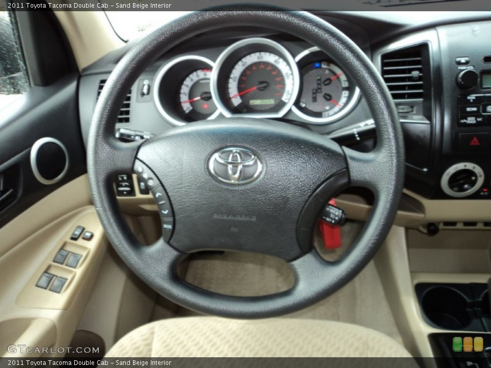 Sand Beige Interior Steering Wheel for the 2011 Toyota Tacoma Double Cab #82146146